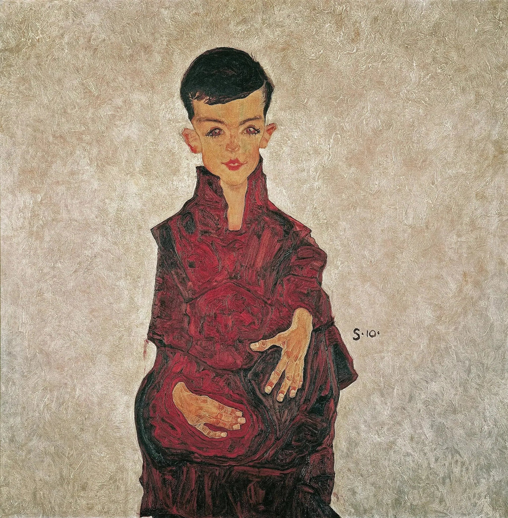 Portrait d'Herbert Reiner - Egon Schiele image 2 reproduction artisanale de tableau