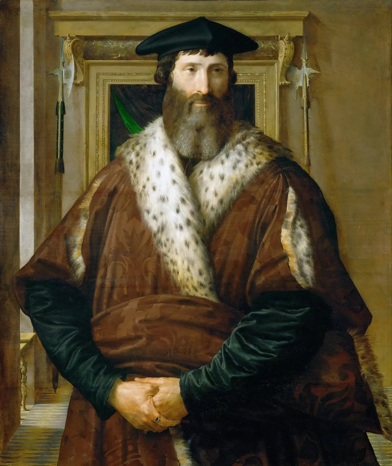 Portræt af mand (Condottiere Malatesta Baglioni?) - Parmigianino
