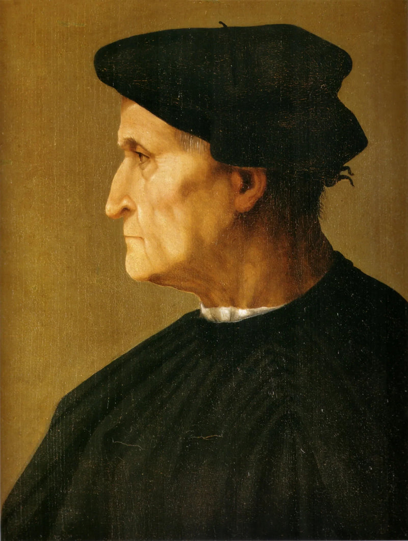 Portræt af en mand i sort - Rosso Fiorentino