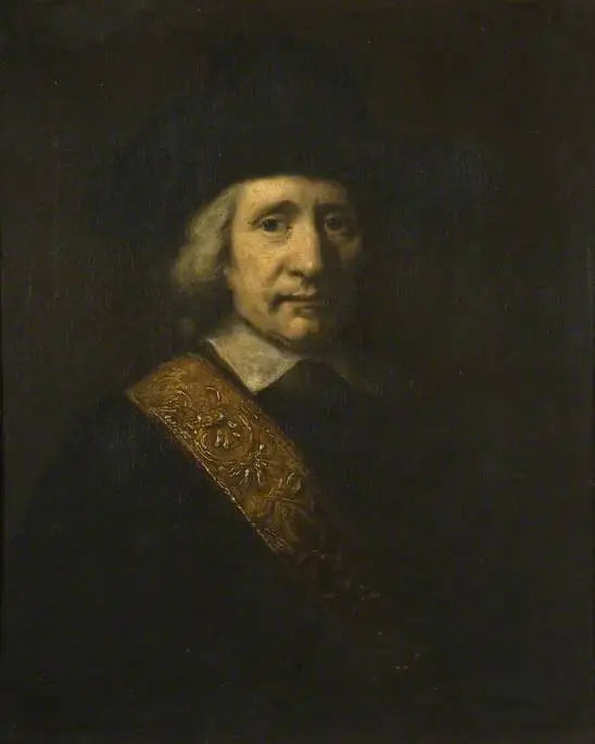 Portræt af mand (Standartenbærer, Floris Soop, 1604–1657) - Rembrandt