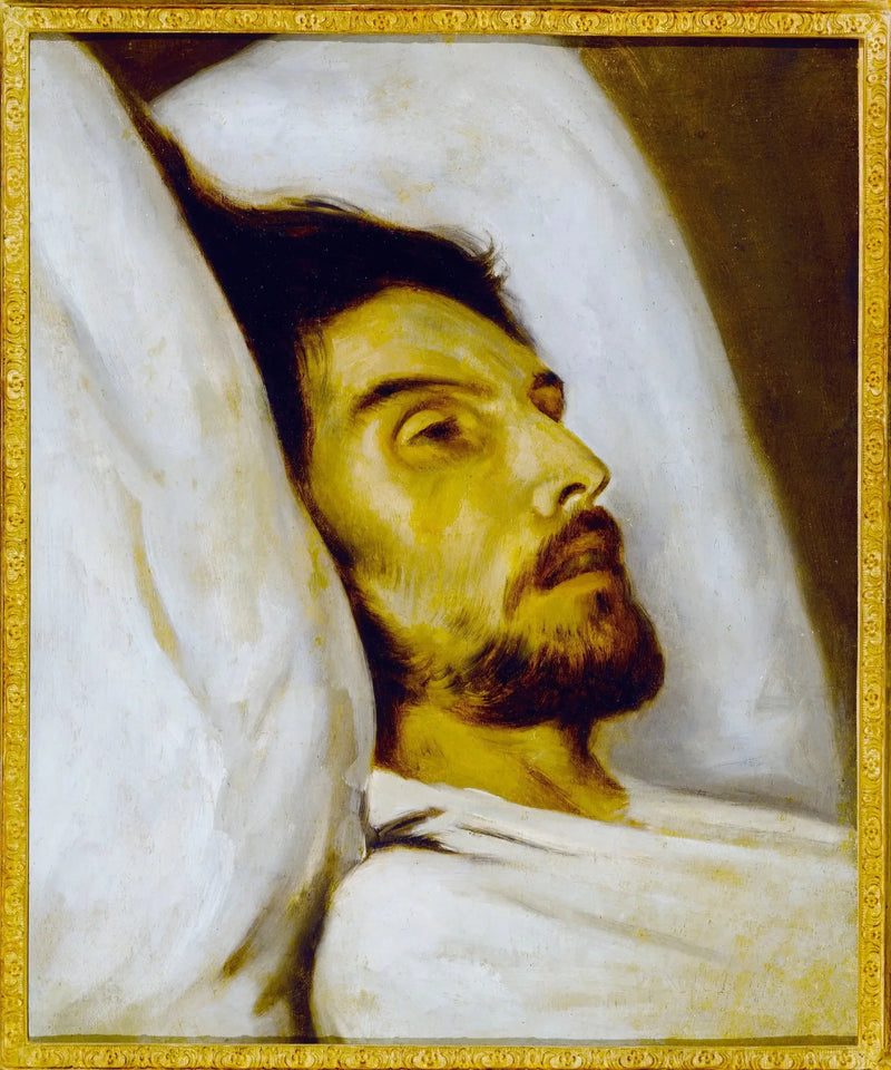 Portræt af en mand på hans dødsleje, tidligere kaldet Armand Carrel - Paul Delaroche