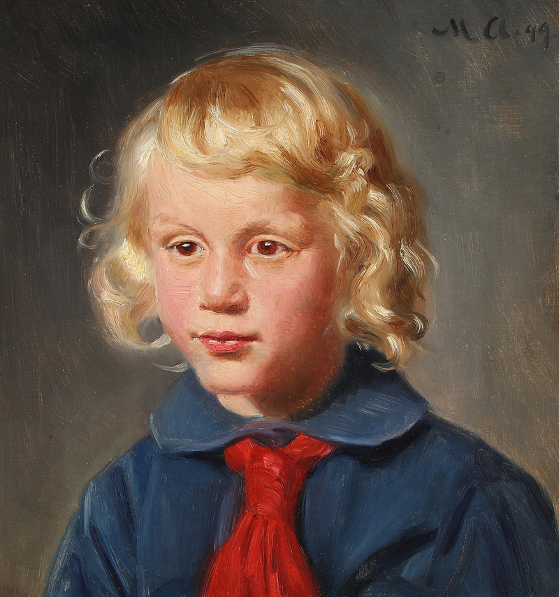 Portræt af Ib Kierulff i en alder af 6 år. - Michael Peter Ancher