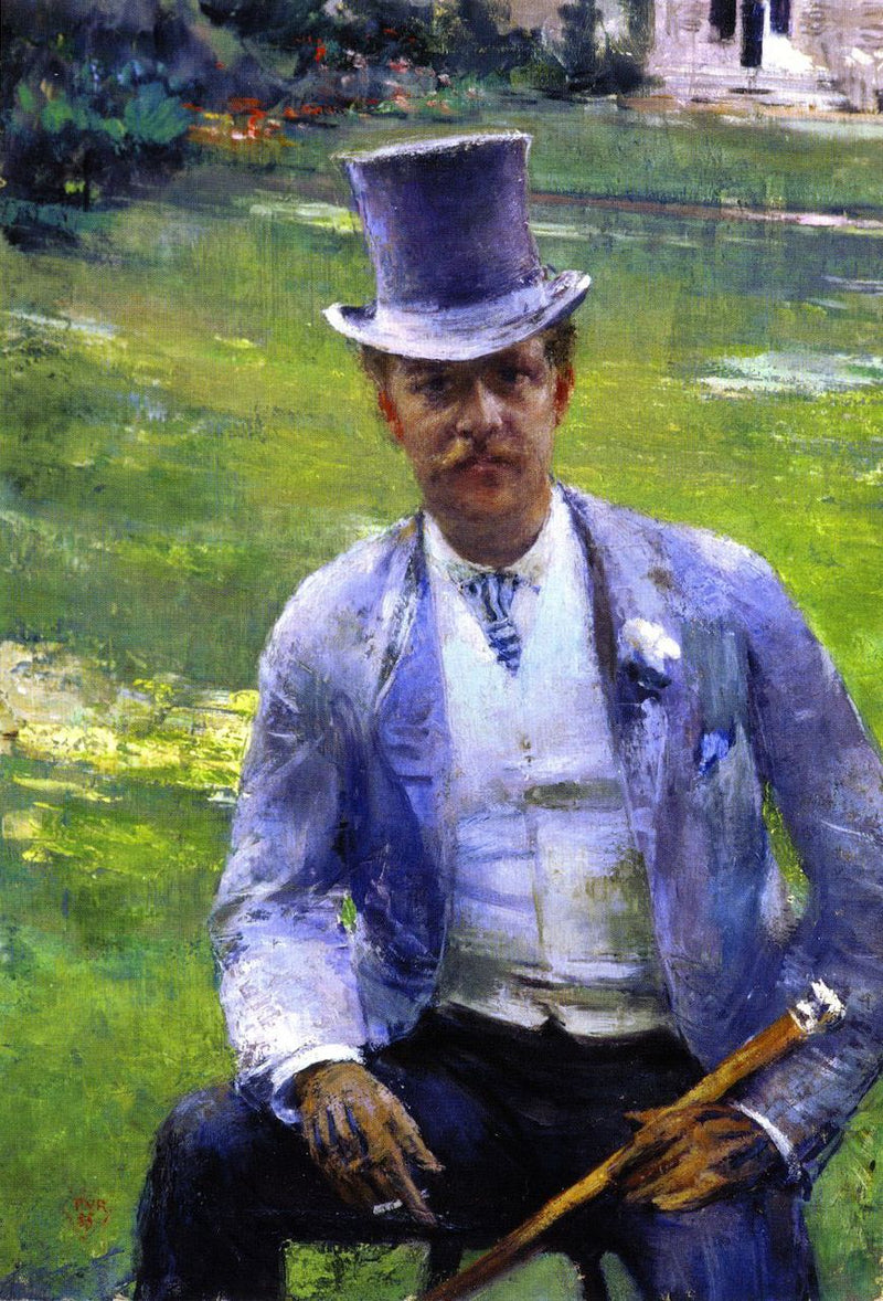 Portræt af Octave Maus som dandy - Théodore van Rysselberghe
