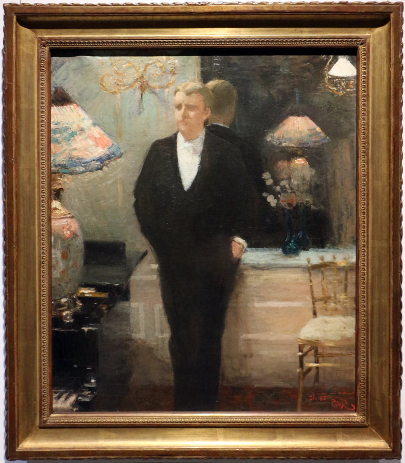 Portræt af Octave Maus - Théodore van Rysselberghe
