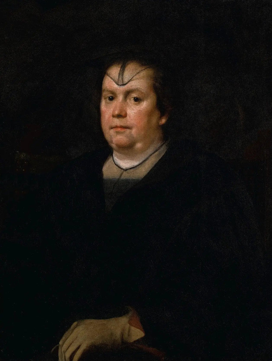 Portræt af Olimpia Maidalchini Pamphilj (1591-1657), mellemlang, klædt i sort - Diego Velázquez