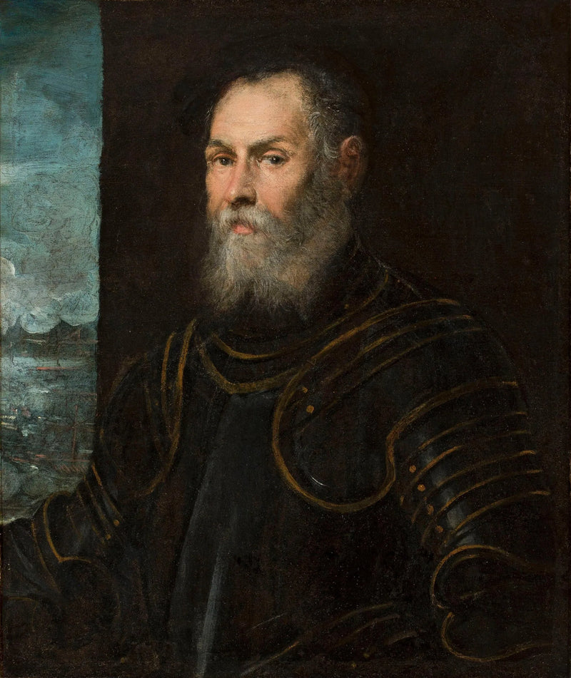Portræt af en venetiansk admiral. - Jacopo Tintoretto