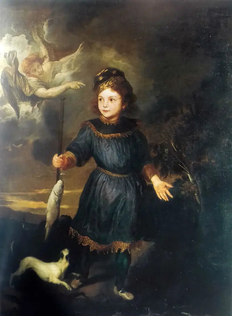 Portræt af et barn, måske Tobio Pallavicino i rollen som Tobias og Englen - Antoine van Dyck