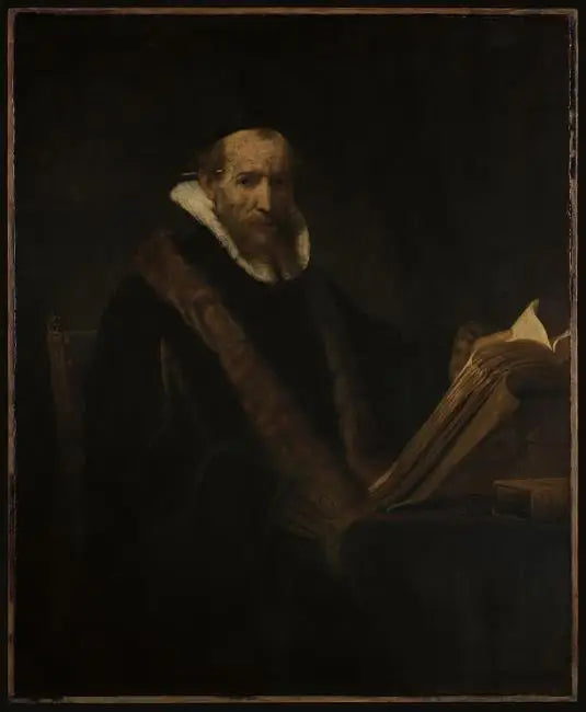 Portræt af en lærde ved sit skrivebord (tidligere kaldet Lipse) - Rembrandt