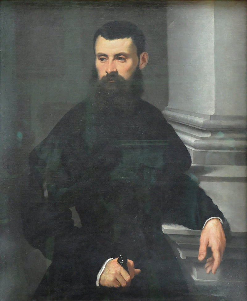 Portræt af en gentleman, hånden på sværdet - Jacopo Tintoretto