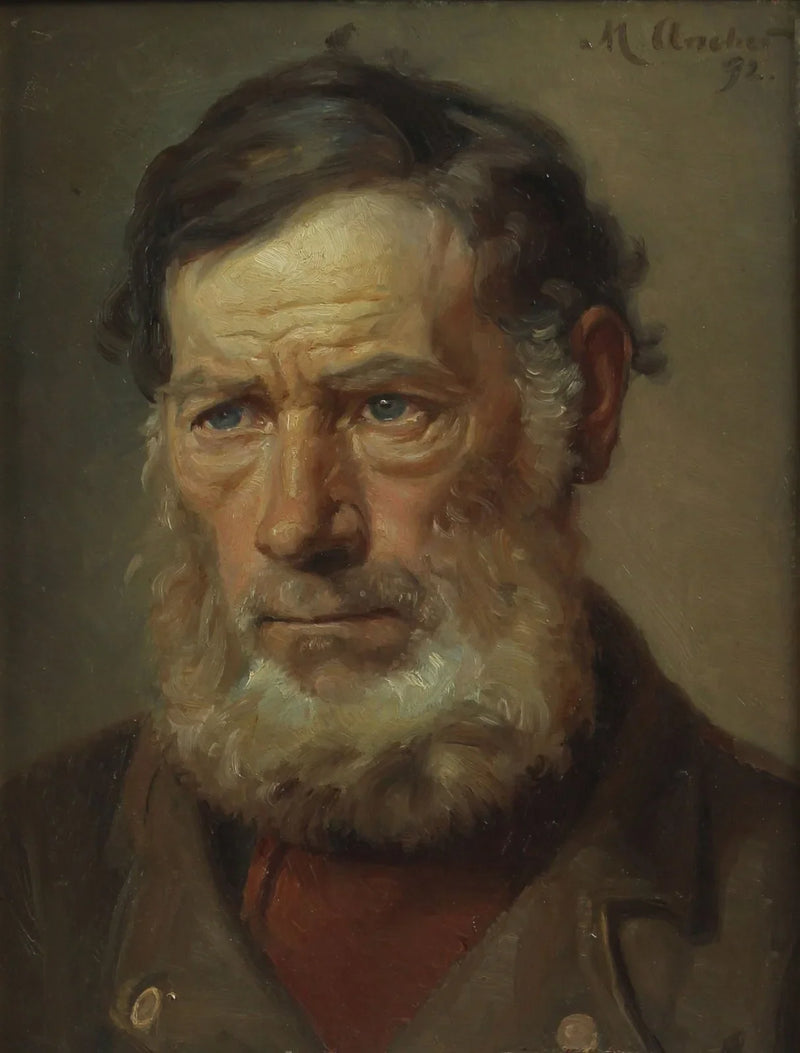 Portræt af en mand. (1892) - Michael Peter Ancher