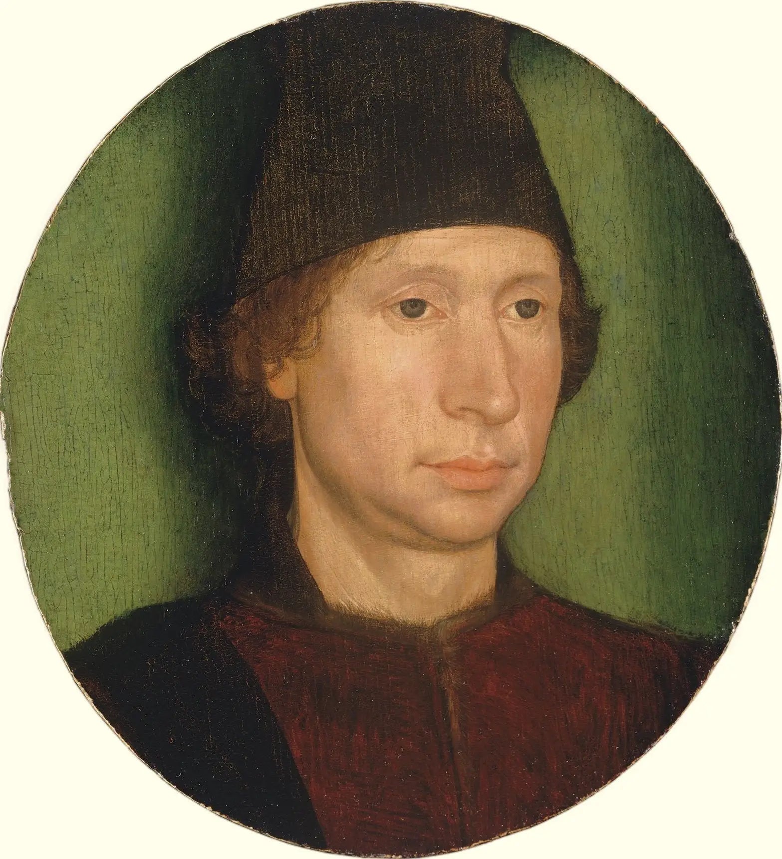 Portrait d'un homme à la casquette noire - Hans Memling image 1 copie peinte à la main à l’huile