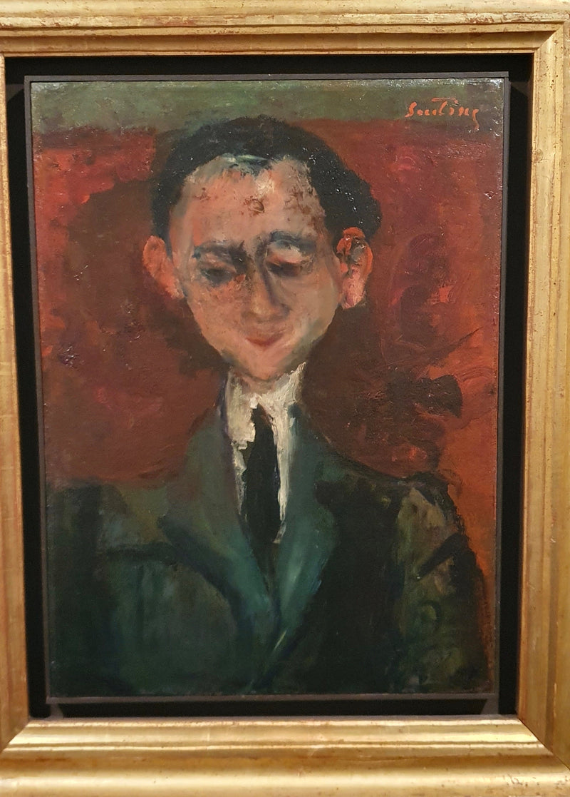 Portræt af en mand med sort slips - Chaim Soutine