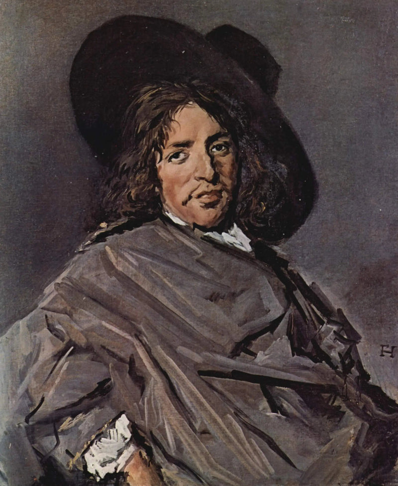 Portrait af en siddende mand med en skæv hat - Frans Hals