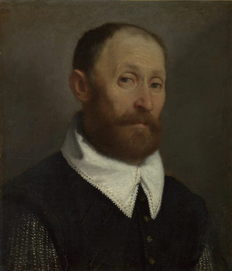Portræt af en mand med hævede øjenbryn - Giovanni Battista Moroni