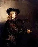 Portræt af en mand med en falke - Rembrandt