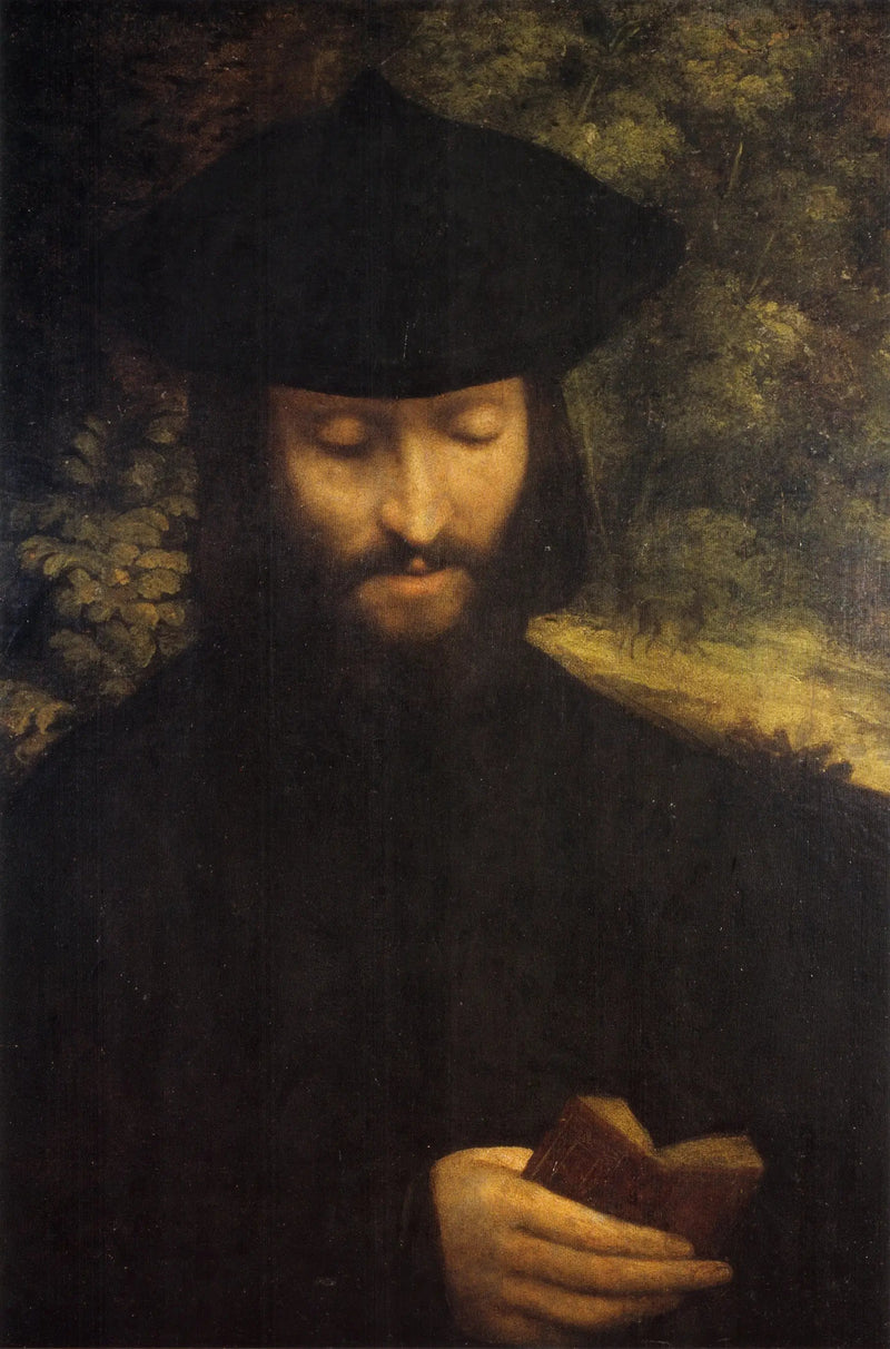 Portræt af en mand med en bog - Antonio da Correggio