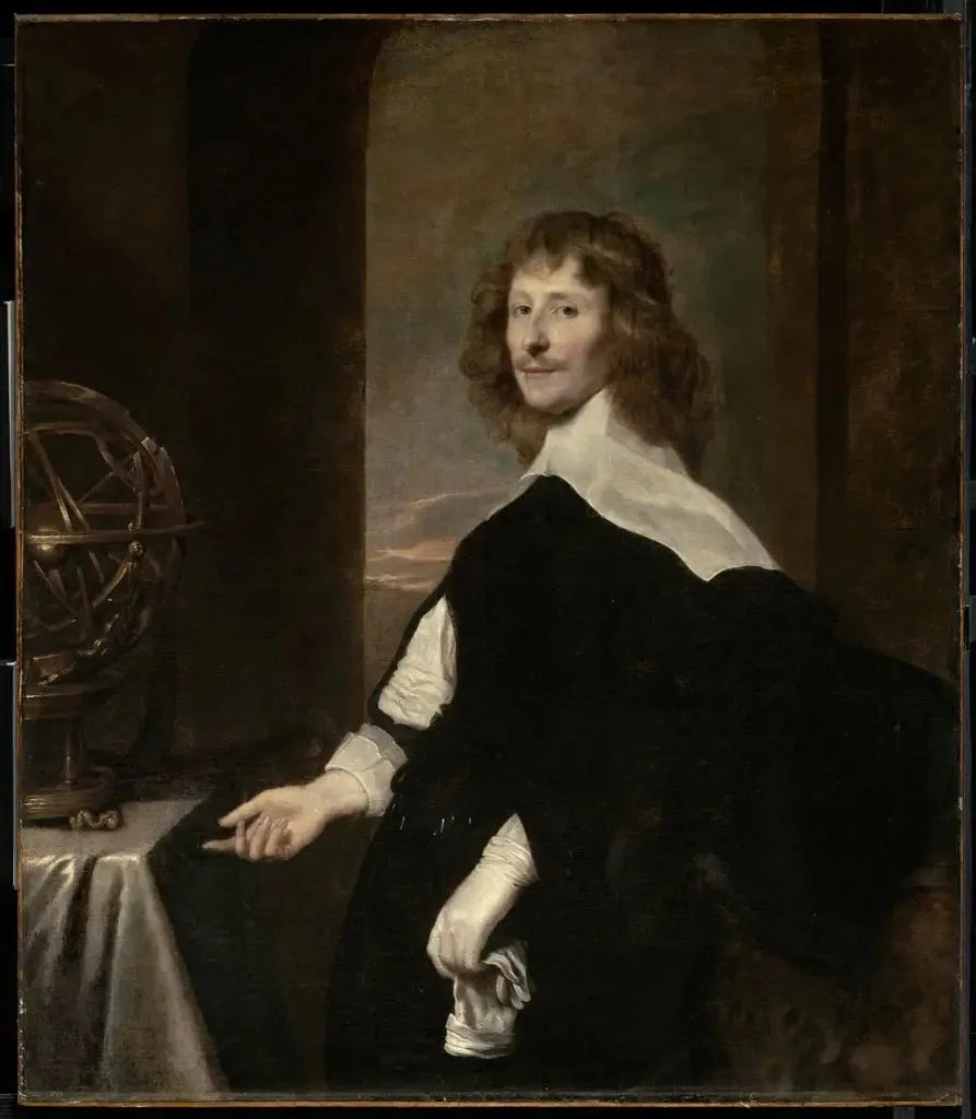 Portræt af en mand med en armillarsfære - Antoine van Dyck