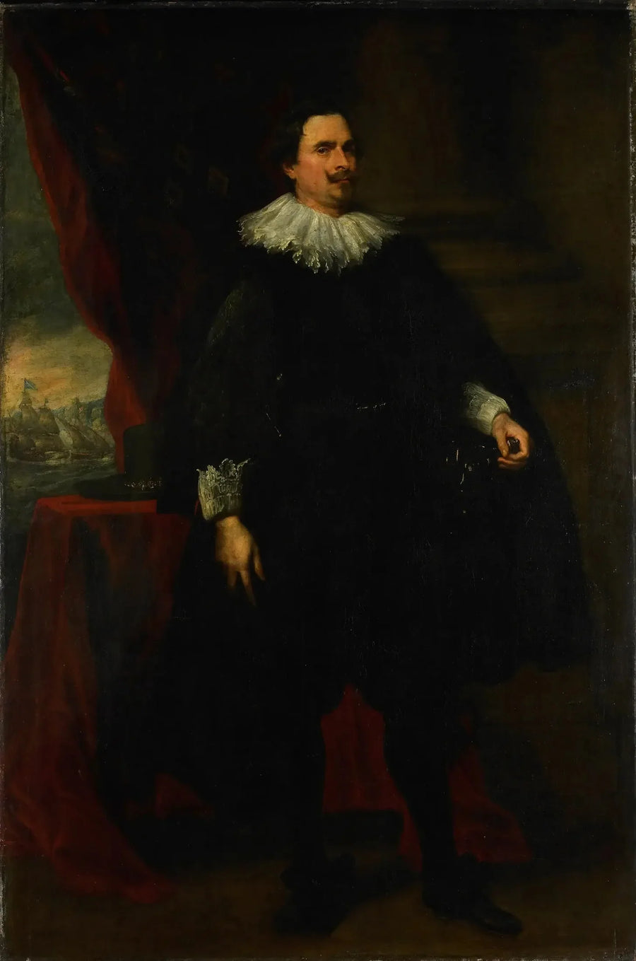 Portrait af en mand fra familien van der Borght, måske François van der Borght - Antoine van Dyck