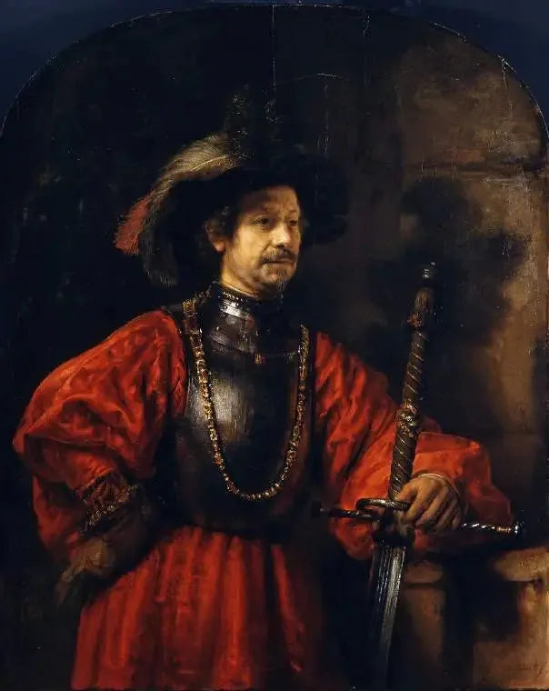 Portræt af en mand i militæruniform - Rembrandt