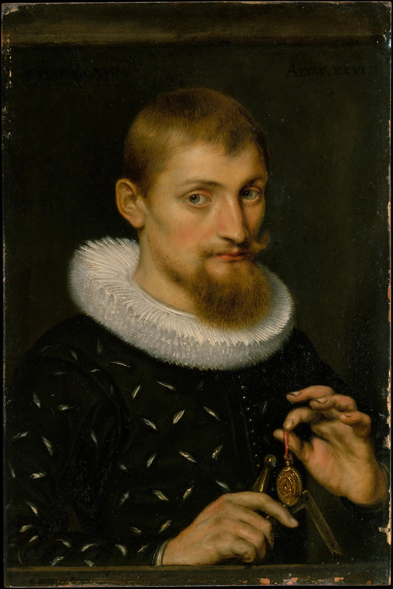 Portrait af en mand, måske en arkitekt eller en geograf - Peter Paul Rubens