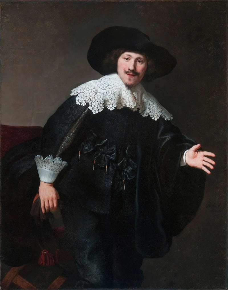 Portræt af en mand, der rejser sig fra sin stol - Rembrandt