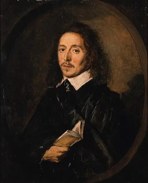 Portrait af en mand, der holder en åben bog - Frans Hals
