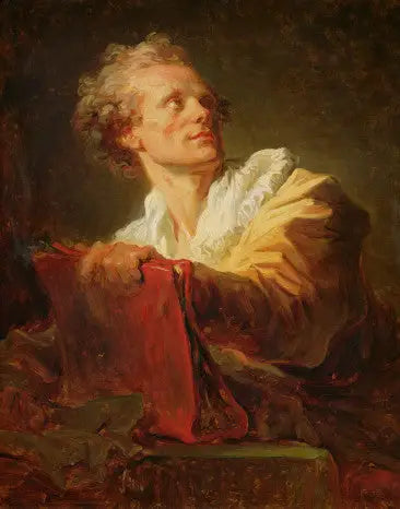 Portrait af en ung kunstner - Jean-Honoré Fragonard