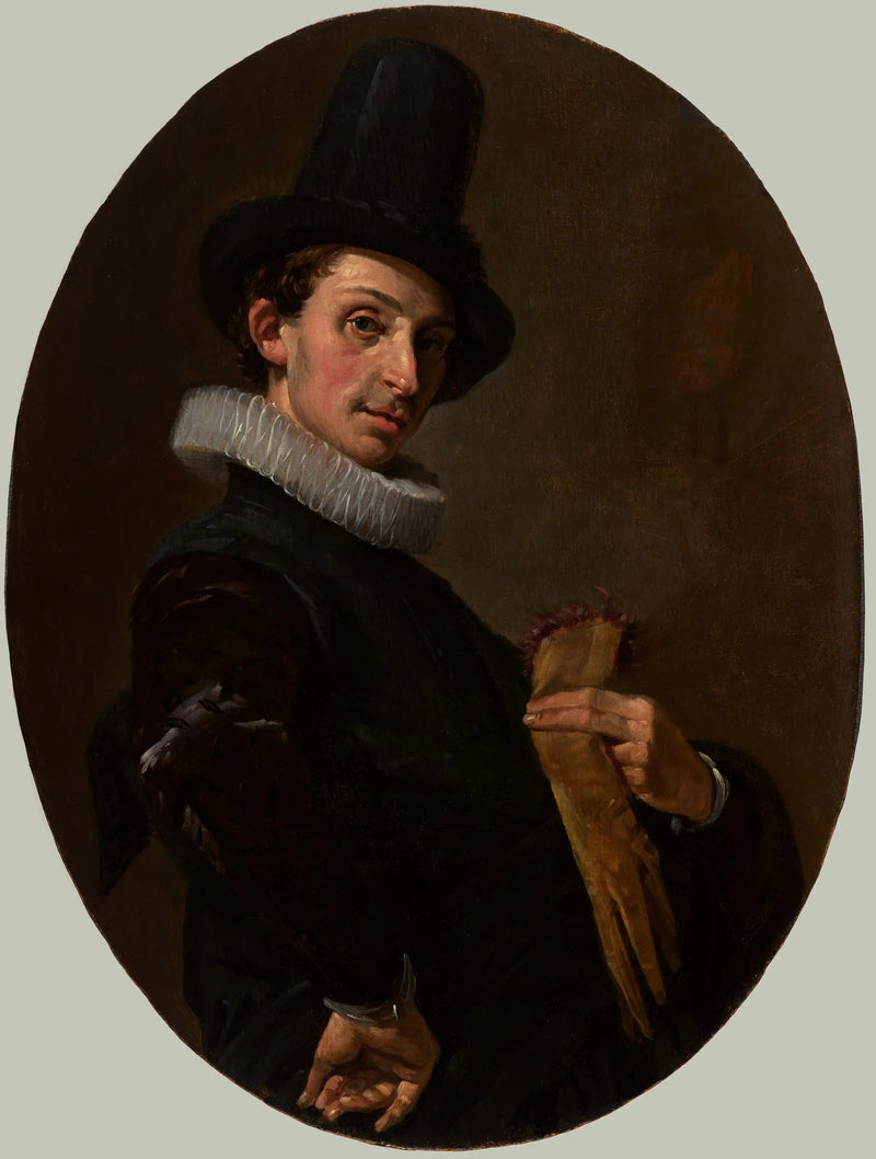Portræt af en ung mand med handsker - Frans Hals