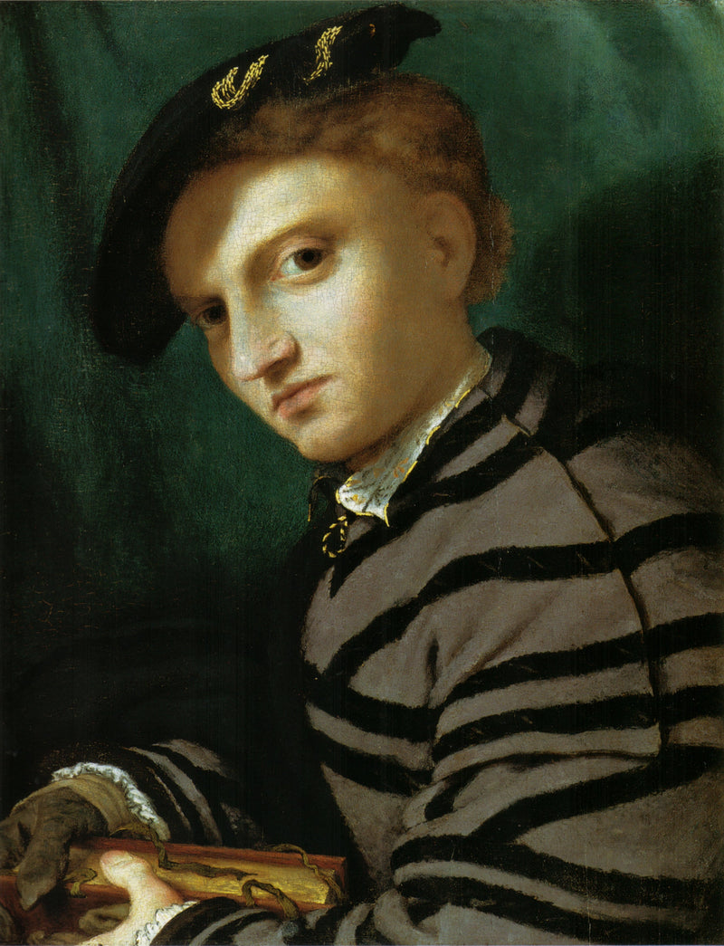 Portræt af en ung mand med en bog - Lorenzo Lotto