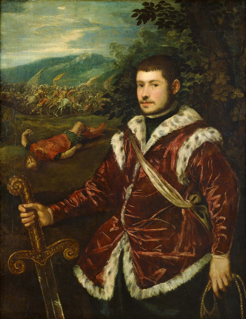Portræt af en ung mand i David - Jacopo Tintoretto