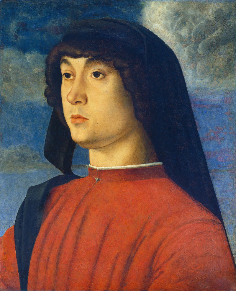 Portræt af en ung mand i rød - Giovanni Bellini