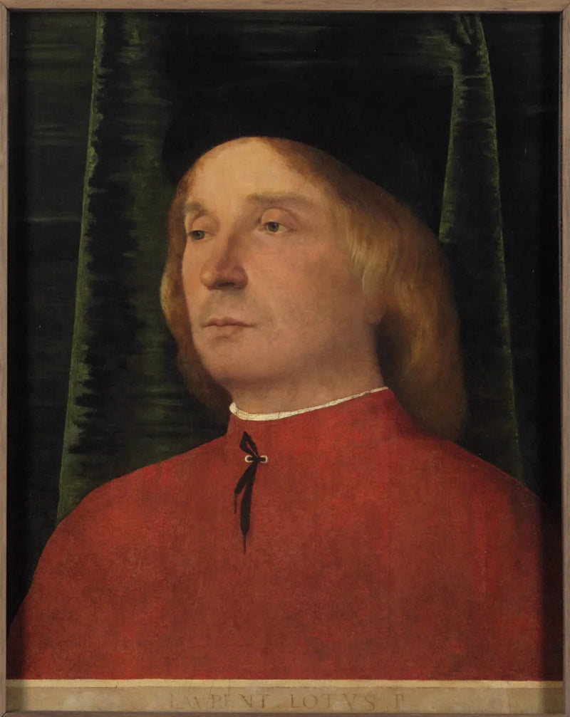 Portræt af en ung mand i rødt tøj - Lorenzo Lotto