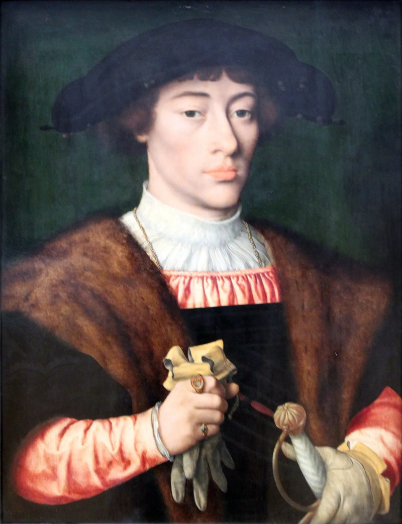 Portræt af en ung mand - Joos van Cleve