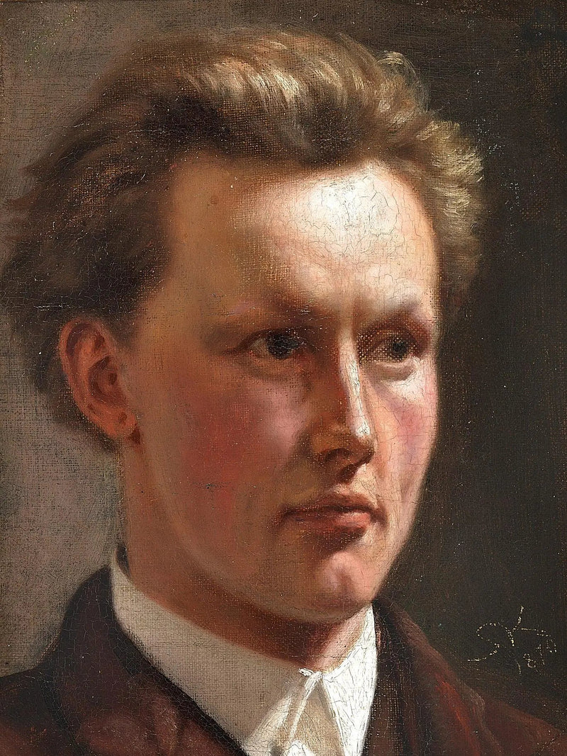 Portræt af en ung mand. - Peder Severin Krøyer