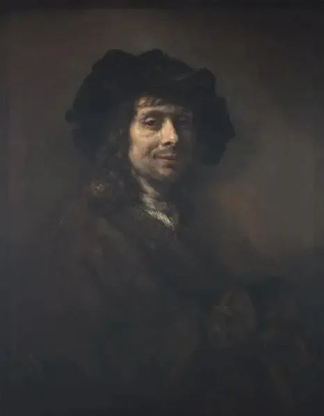 Portrait d'un jeune homme, peut-être un artiste - Rembrandt image 1 copie peinte à la main à l’huile