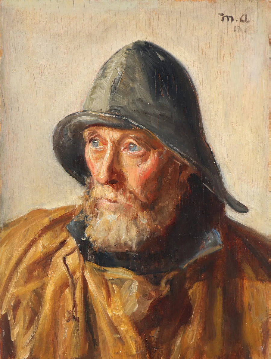 Portræt af en fisker (1913). - Michael Peter Ancher