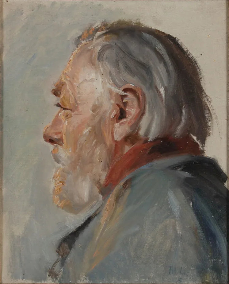 Portræt af en fisker. (1915) - Michael Peter Ancher
