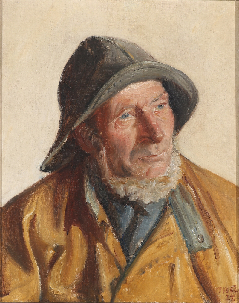 Portræt af en fisker. (1924) - Michael Peter Ancher