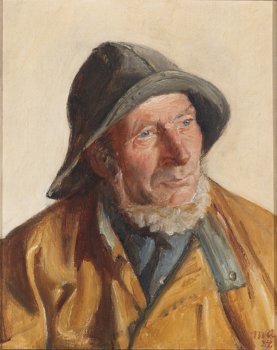 Portræt af en fisker. (1924) - Michael Peter Ancher