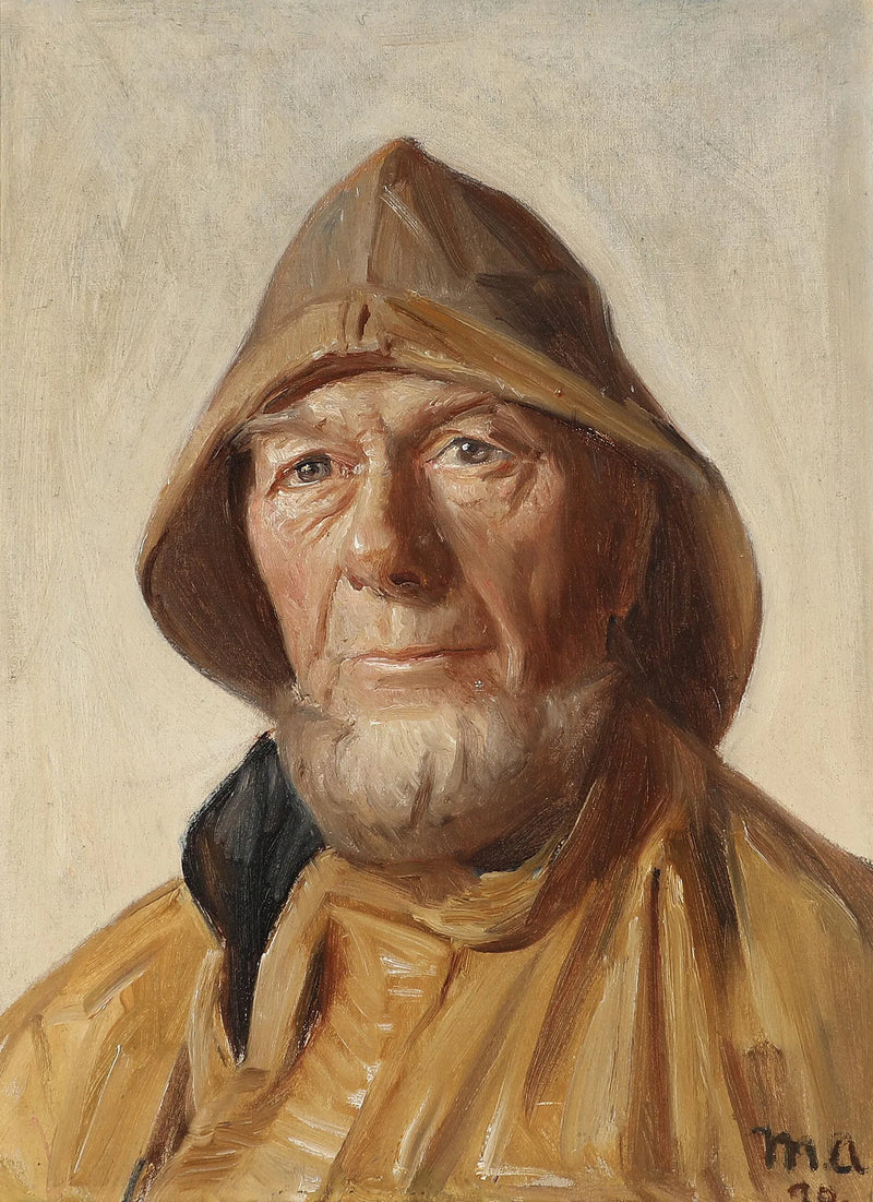 Portræt af en fisker fra Skagen. 1890. - Michael Peter Ancher