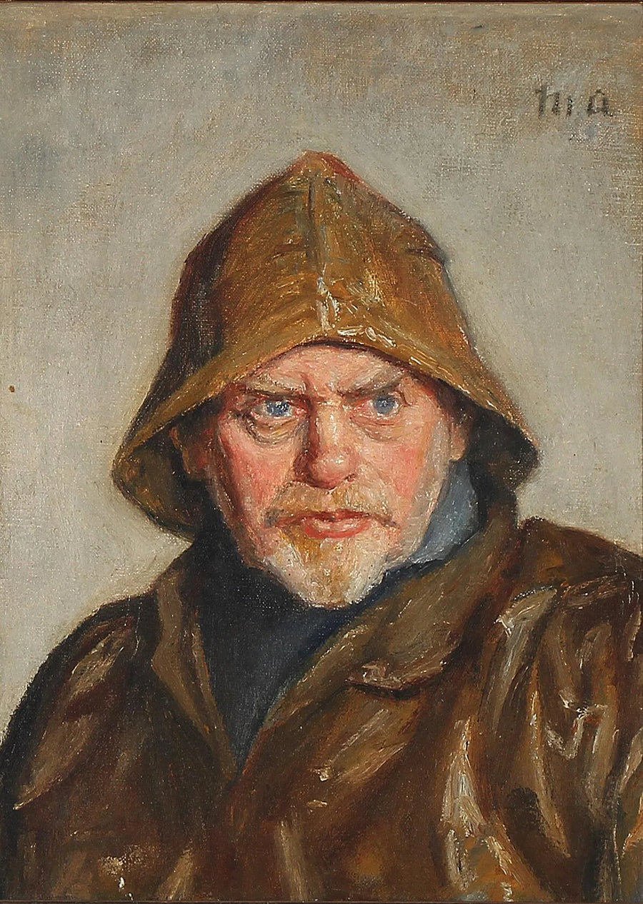 Portræt af en fisker fra Skagen. (Maleri af hr. Ancher) - Michael Peter Ancher