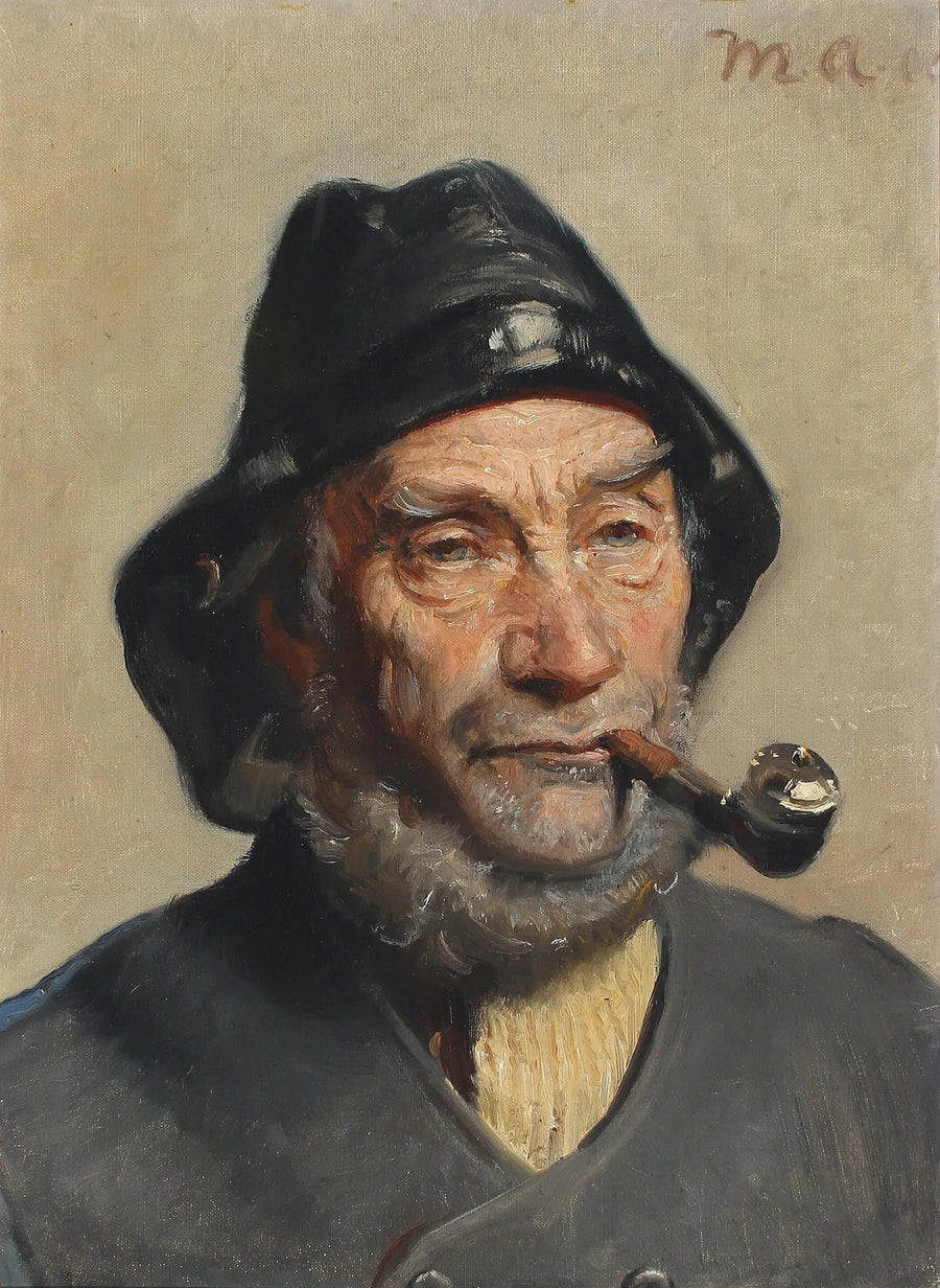 Portræt af en fisker. - Michael Peter Ancher