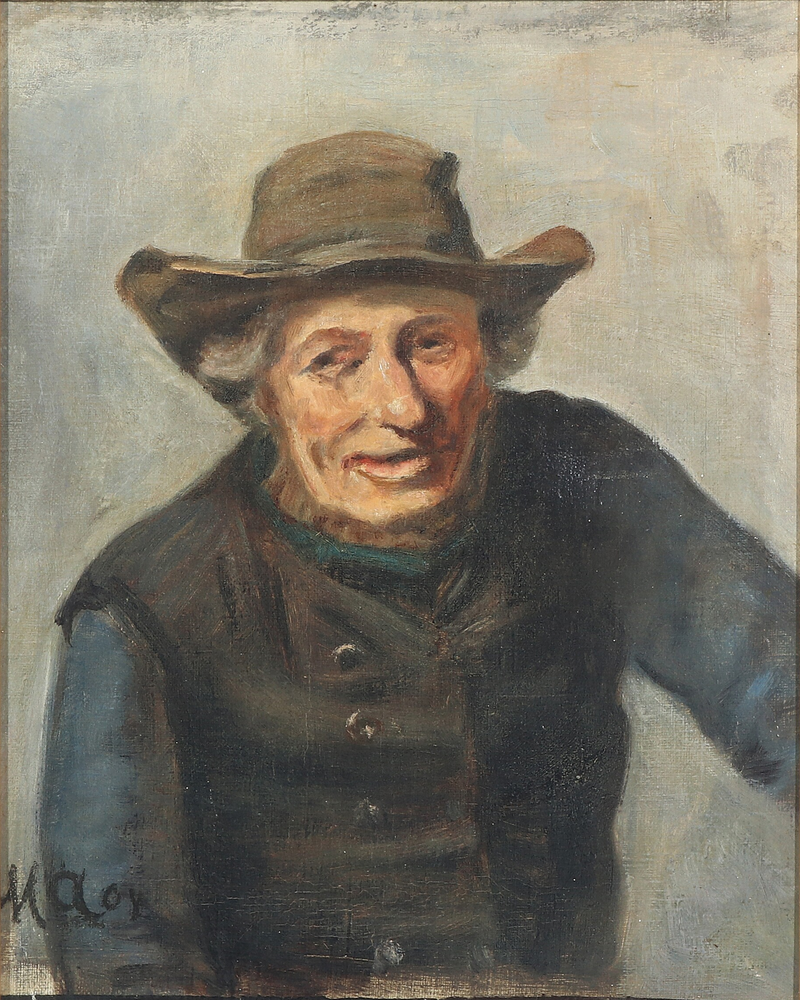 Portræt af en fisker. - Michael Peter Ancher