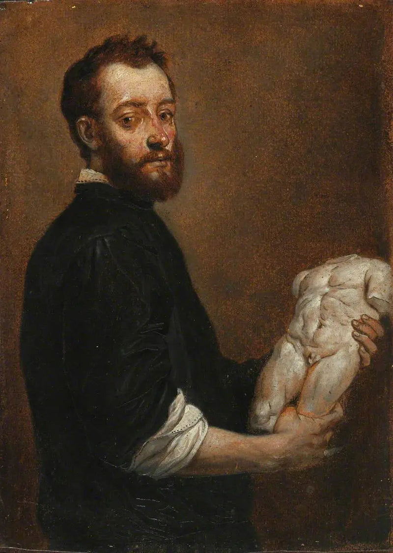 Portrait af en skulptør (Allesandro Vittoria) (efter Giovanni Battista Moroni) - David Teniers den Yngre