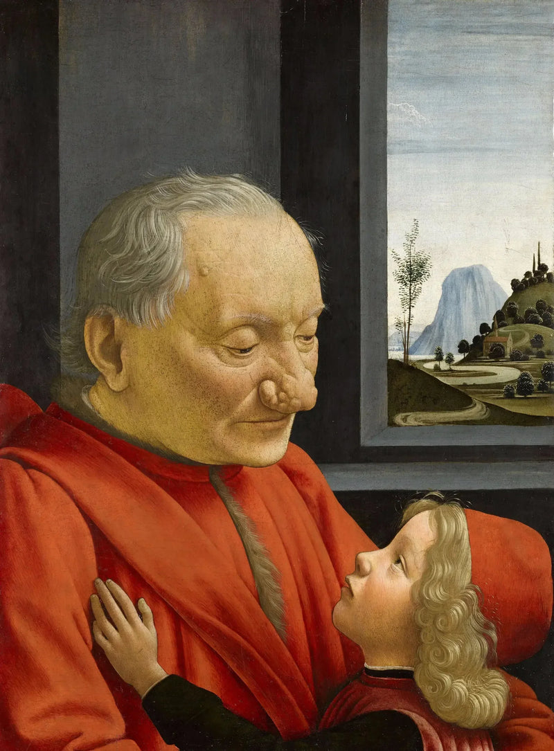 Portræt af en ældre mand og en ung dreng - Domenico Ghirlandaio