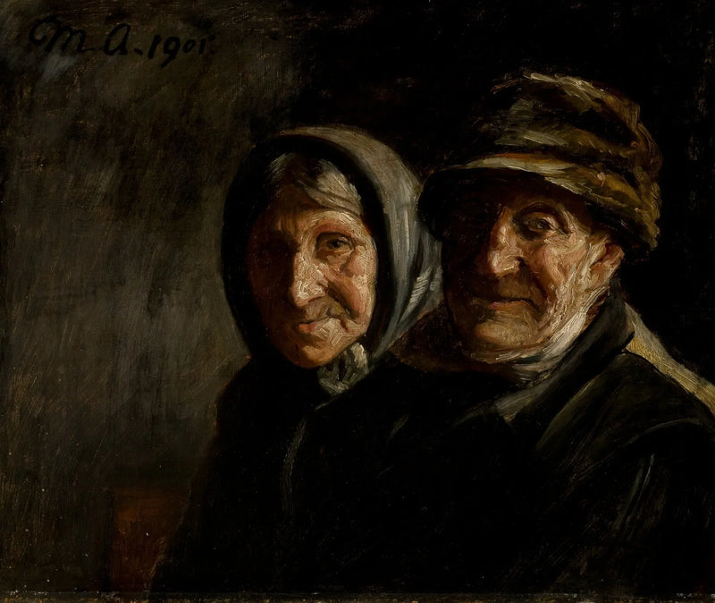 Portræt af et ældre par - Michael Peter Ancher