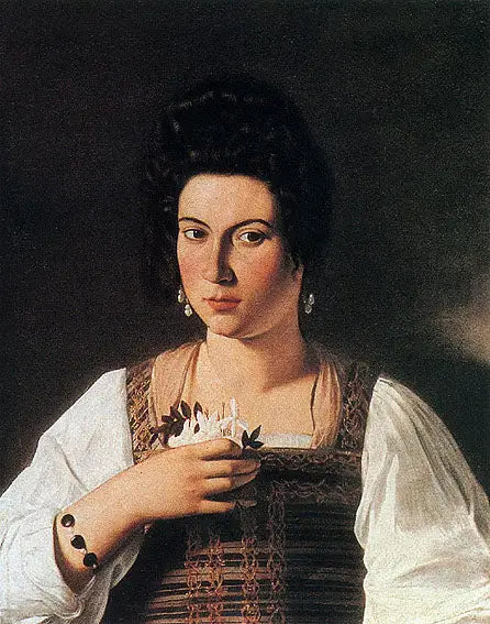 Portræt af en kurtisane - Le Caravage