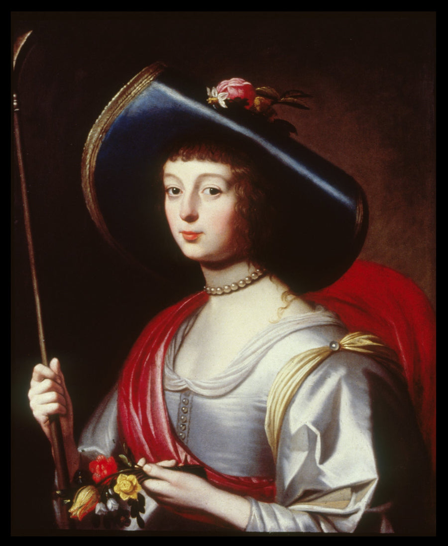 Portræt af en dame ved hoffet som hyrdedreng - Gerrit van Honthorst