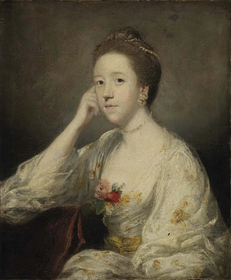 Portræt af en dame i hvid - Joshua Reynolds