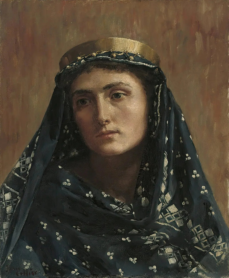 Portræt af en dame i orientalsk kjole - John Collier
